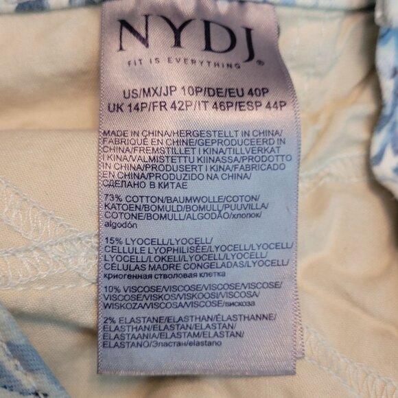 NYDJ Jeans Womens 8 P Floral Capri Mid Rise Cuffed Lift Tuck Tech Tummy Control - Picture 5 of 12